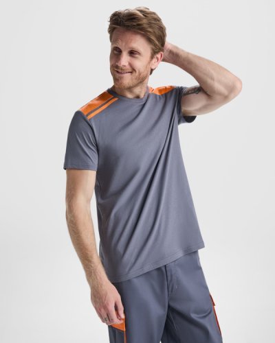 Camiseta para hombre con cuello redondo Expedition bicolor, de algodón