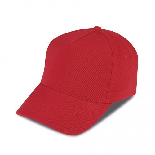 K-UP Cappellino 5 pannelli in ottoman, leggero, visiera curva, velcro