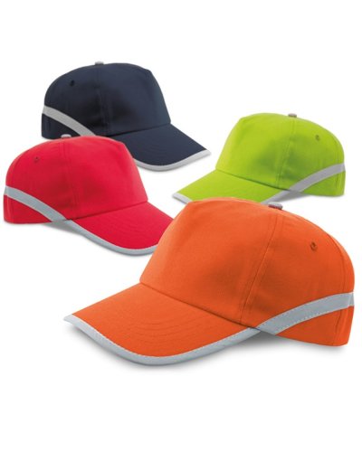 Cappellino con visiera con elementi riflettenti