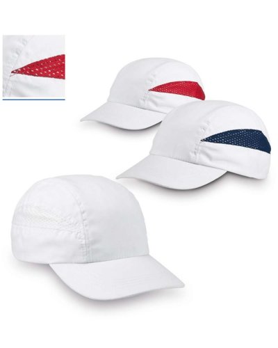 Cappellino con visiera in microfibra e rete