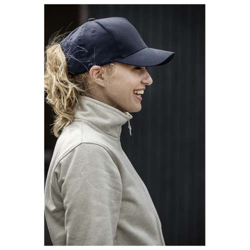Cappellino in tessuto riciclato aware™ a 5 pannelli da 240 g/m² onyx