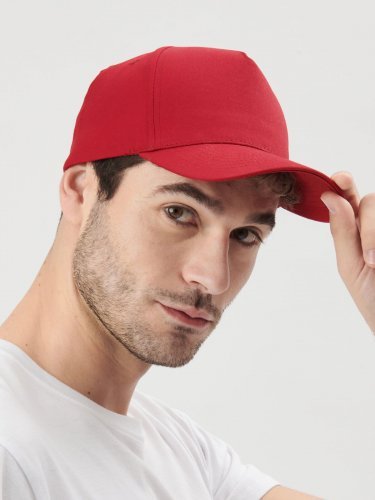 Berretto Beat 5 pannelli, 100% cotone con chiusura velcro