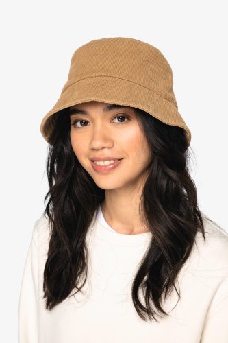 Cappello da pescatore unisex ecosostenibile in velluto a costine