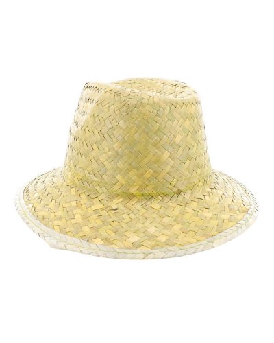Chapeau de paille Capo beige avec bande intérieure, léger