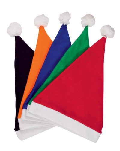 Cappello Babbo Natale  in Poliestere Colorato 30x43 cm