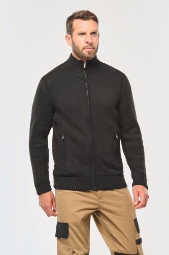 Cardigan foderato in pile uomo