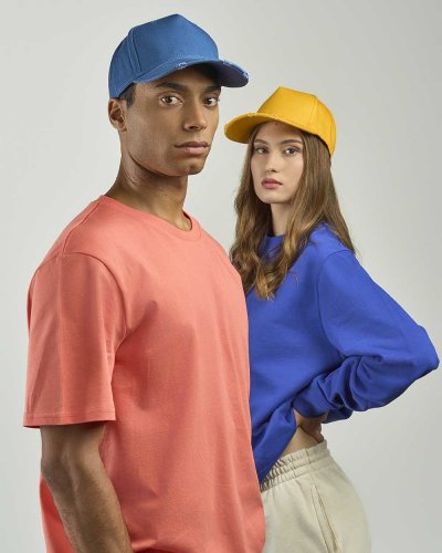 Casquette Cargo 5 Panneaux en Coton, Visière Courbée, Taille Unique