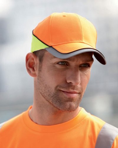 CAPRIX Réflex Cap réfléchissant néon, 6 panneaux, unisexe, velcro