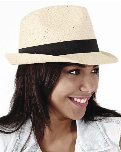 Chapeau Trilby Festival - Chapeau Unisexe en Paille Naturelle