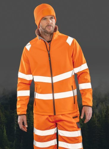 Chaqueta softshell reciclada de alta visibilidad