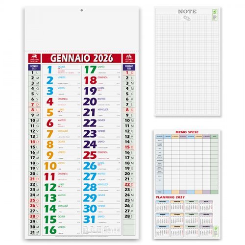 Calendario olandese Color Shaded
