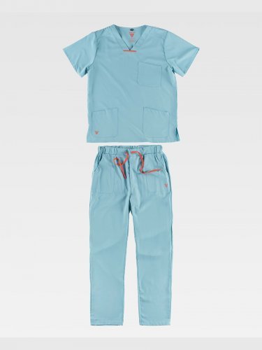 Completo unisex casacca + pantalone tessuto elasticizzato