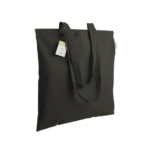 Comprador de algodón orgánico 100% 38x42 cm con asas largas
