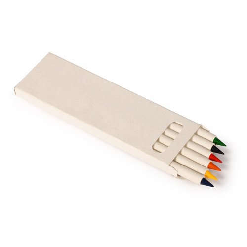 Confezione 6 matite colorate in cartone del latte 6 pezzi