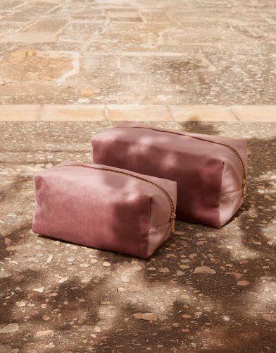 Custodia da toilette/accessori in velluto