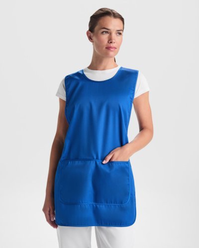 Delantal reversible Arzak unisex, 2 bolsillos, poliéster-algodón