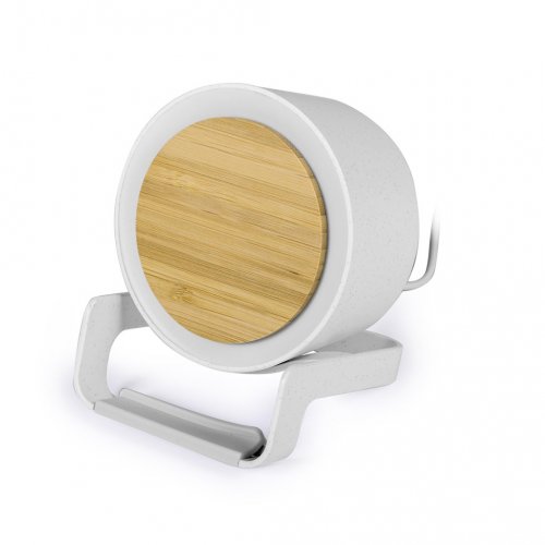 Diffusore bluetooth con caricatore wireless in paglia di grano+abs