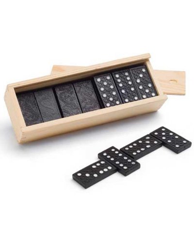 DOMINO en Bois Naturel , Boîte 14,6cm, 150g