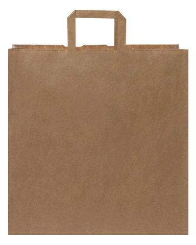 EcoBag: Sac en papier kraft brun XL avec poignées plates résistantes