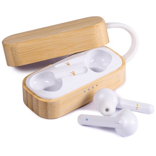 Ecouteurs bluetooth tws en bambou et plastique