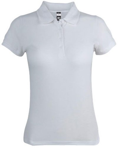 Thc eve wh. polo manches courtes ceinturé pour femme en coton cardé 