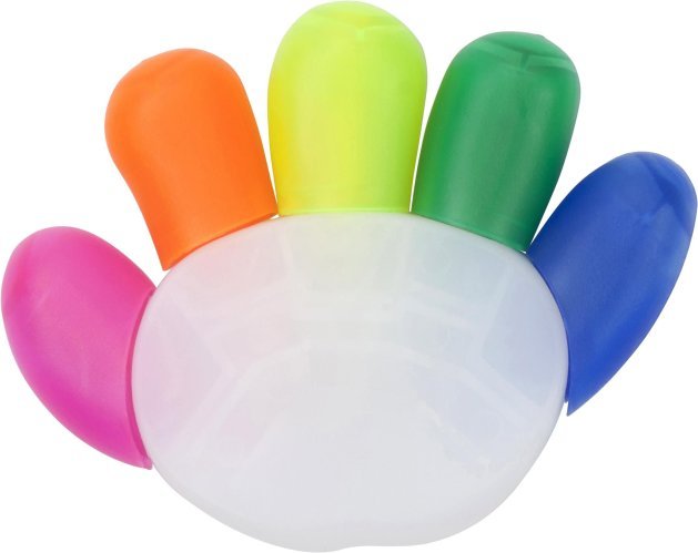 Evidenziatore sierra | 5 colori | forma di mano