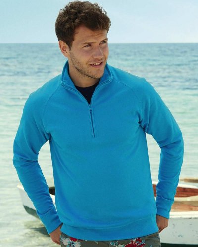 Felpa collo zip leggera
