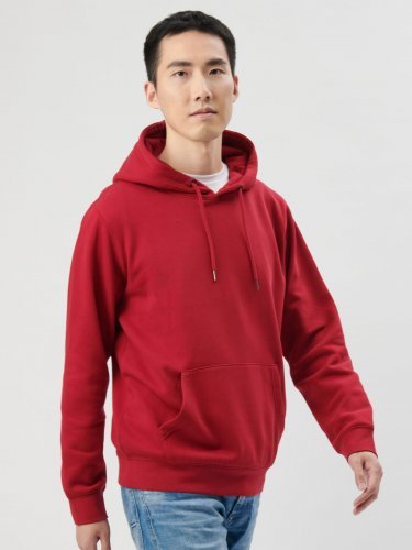 Felpa Pepper unisex doppio strato cotone bio, cappuccio, no label