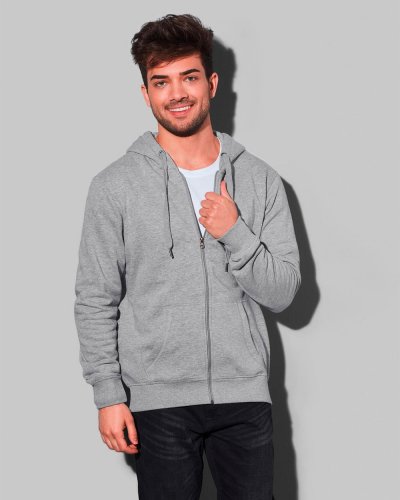 Felpa con zip e cappuccio