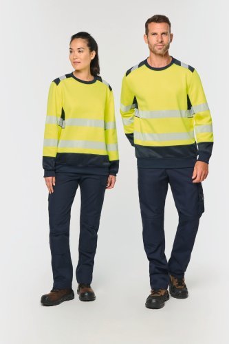 Felpa di sicurezza riciclata girocollo
