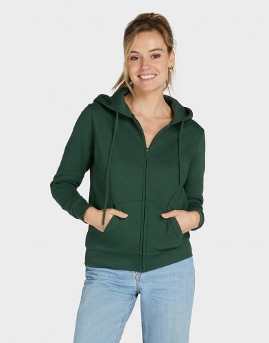 Felpa donna con cappuccio e cerniera