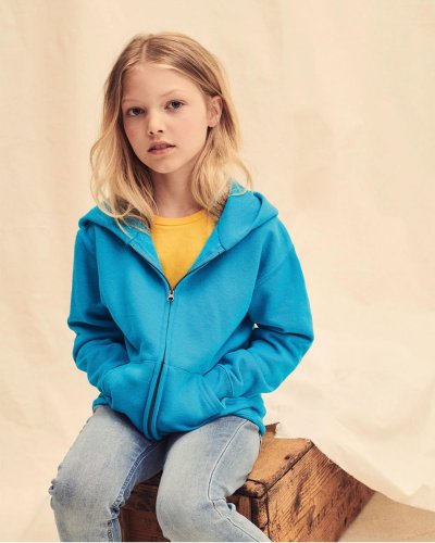 Felpa Kids con cappuccio e cerniera