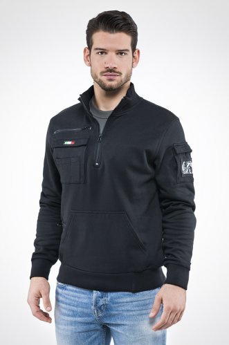 Felpa mezza zip tank