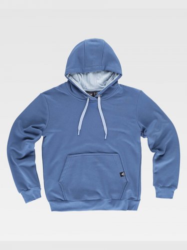 Felpa unisex cappuccio contrast