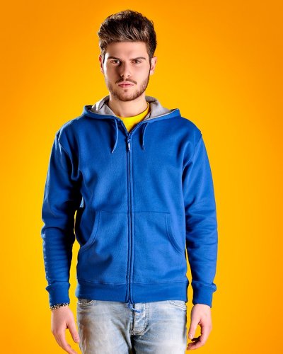 Felpa uomo con cappuccio e cerniera Athena
