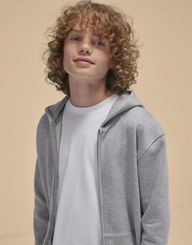 Felpa zip e cappuccio kids id.334