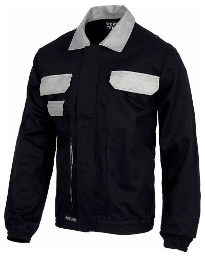 Giacca bicolore con cerniera in nylon nascosta