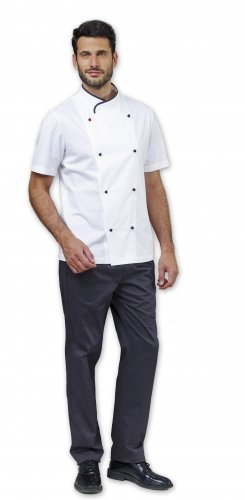 Giacca cuoco Davin manica corta, stile moderno