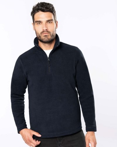 Giacca in micropile zip a 1/4 Enzo