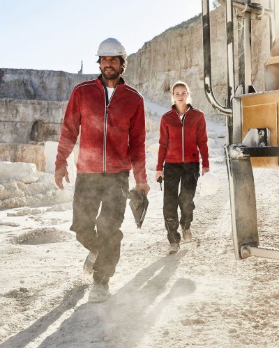 Men's Knitted Workwear Fleece Jacket - Solid