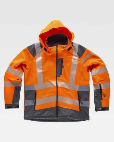 Giacca Workshell alta visibilità in poliestere