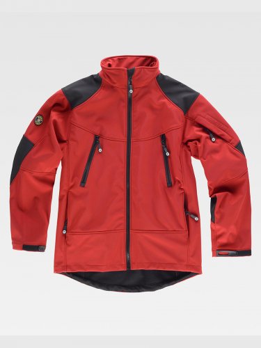 Giacca Workshell bicolore collo alto