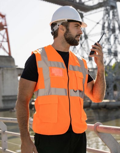 Gilet di sicurezza Hamburg, multitasche, riflettente, poliestere
