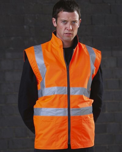 Gilet in pile reversibile Fluo