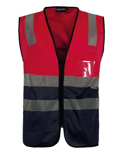 Gilet imbottito certificato alta visibilità cerniera nascosta