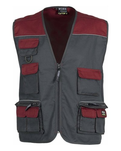 Gilet imbottito combinato con collo alto