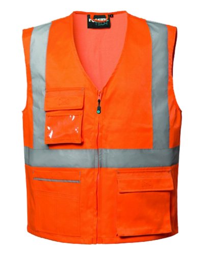 Gilet Lucentec con porta badge e tasche Classe 2