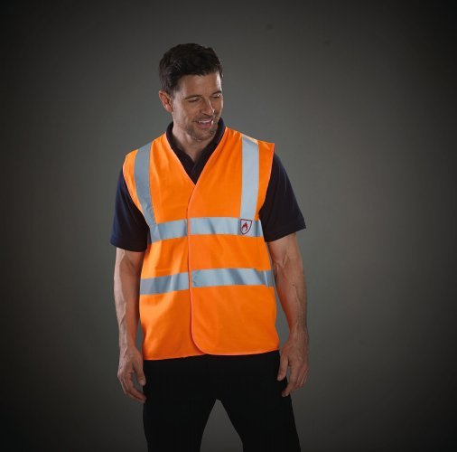 Gilet senza maniche ignifugo ad alta visibilità