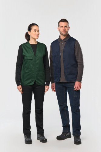 Gilet unisex in policotone multitasche