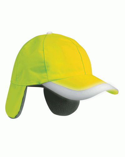 Gorro Winter fluorescente en polar con orejeras y visera